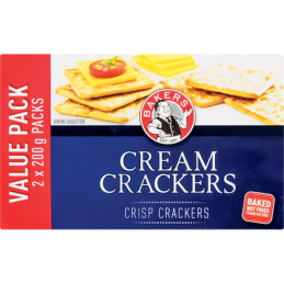 BAKERS CREAM CRACKERS 200G