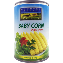 CF BABY CORN WHOLE SPEARS 425G