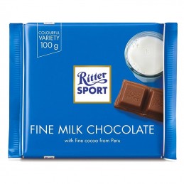 RITTER ALP/MILK CHOC 100G