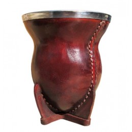 MATE GOURD WITH LEATHER COVER